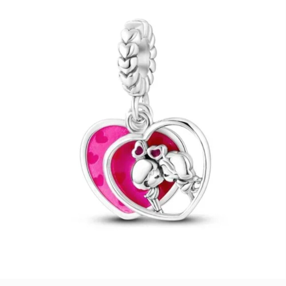 Valentine's Day KISS 925S Charm Compatible with Pandora Bracelet